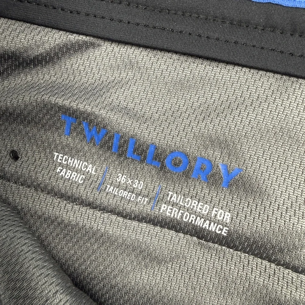 Twillory Pants Mens 36x30 Black Technical Fabric Stretch Chino Golf Travel - Picture 2 of 9